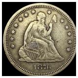 1876-S Silver Seated Liberty Quarter NEARLY UNCIRC