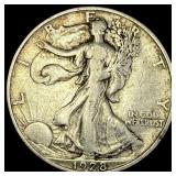 1928-S Silver Walking Liberty Half Dollar NEARLY U