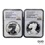 [2 Coins]2012-S Silver Eagle NGC PF69