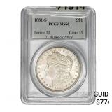 1881-S Morgan Silver Dollar PCGS MS66
