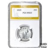 1920 Standing Liberty Quarter PGA MS63