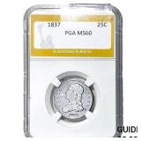 1837 Capped Bust Quarter PGA MS60