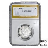 1900-S Barber Quarter PGA MS63+