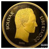 1987 Venezuela 10,000 Bolivares .99OZT CHOICE PROO