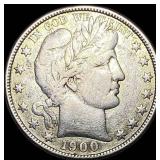 1900-S Silver Barber Half Dollar LIGHTLY CIRCULAT
