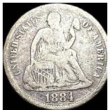 1884-S Silver Seated Liberty Dime NICELY CIRCULAT