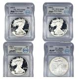 1986-2000 [4] American Silver Eagles ICG MS/PR69-7