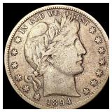 1894-S Barber Quarter CLOSELY UNCIRCULATED