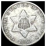 1853 Silver Three-Cent Piece NICELY CIRCULATED