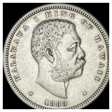 1883 Hawaii Silver 1/2 Dollar NEARLY UNCIRCULATED