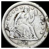 1842-O Silver Seated Liberty Dime CLOSELY UNCIRCU