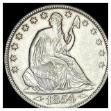 1854 Arrows Seated Liberty Half Dollar CLOSELY UNC