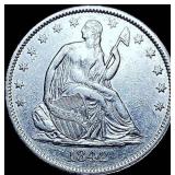 1842 Seated Liberty Half Dollar CLOSELY UNCIRCULA