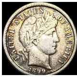 1899 Barber Dime LIGHTLY CIRCULATED