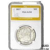 1827 Capped Bust Half Dollar PGA AU58