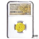 Byzantine Heraclius 610-641 AD Gold Solidus NGC