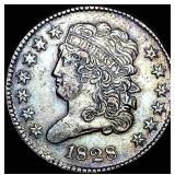 1828 Classic Head Half Cent NEARLY UNCIRCULATED