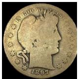 1897 Silver Barber Half Dollar NICELY CIRCULATED