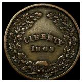 Civil War token 1863 LIGHTLY CIRCULATED
