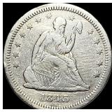 1843-O Seated Liberty Quarter LIGHTLY CIRCULATED