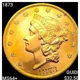 1873 $20 Gold Double Eagle CHOICE BU+