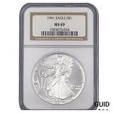 1991 Silver Eagle NGC MS69