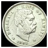 1883 Kingdom of Hawaii Dime NEARLY UNCIRCULATED