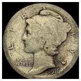1916-D Mercury Dime  NICELY CIRCULATED