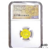 Byzantine Phocas 602-610 AD Gold Tremissis NGC MS