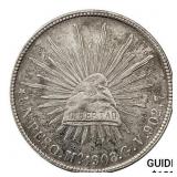 1908Mo GV Mexico Silver Peso CHOICE AU