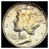 1941-S Silver Mercury Dime  CHOICE BU
