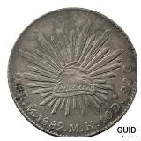 1882Mo MH Mexico Silver 8 Reales CLOSELY UNCIRCULA