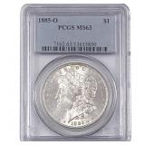 1885-O Morgan Silver Dollar PCGS MS63