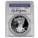 1999-P Silver Eagle PCGS PR70 DCAM Thomas D Rogers