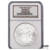 2002 Silver Eagle NGC MS69