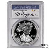 1986-S Silver Eagle PCGS PR70 DCAM Thomas D Rogers