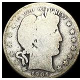 1904-S Silver Barber Half Dollar  NICELY CIRCULAT