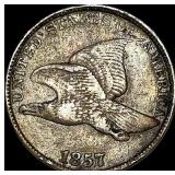 1857 Copper-Nickel Flying Eagle Cent NEARLY UNCIR