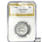 1936 Wisconsin Half Dollar PGA MS68