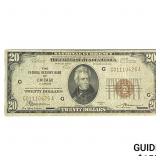 1929 $20 Federal Reserve Chicago,Illinois