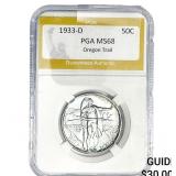 1933-D Oregon Trail Half Dollar PGA MS68