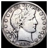 1895-S Silver Barber Half Dollar LIGHTLY CIRCULATE