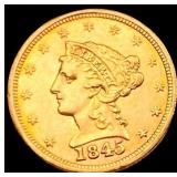 1845 $2.50 Gold Quarter Eagle