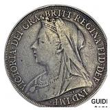 1895 Great Britain Silver Crown ABOUT UNCIRCULATED