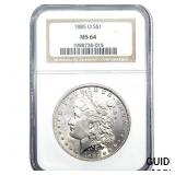 1885-O Morgan Silver Dollar NGC MS64