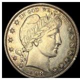 1908 Silver Barber Half Dollar UNCIRCULATED