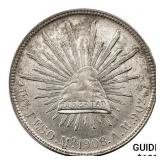 1908Mo AM Mexico Silver Peso CHOICE AU