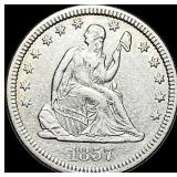 1857 Seated Liberty Quarter CLOSELY UNCIRCULATED