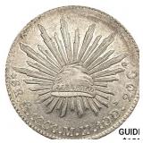 1884Mo MH Mexico Silver 8 Reales CLOSELY UNCIRCULA