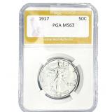 1917 Walking Liberty Half Dollar PGA MS63